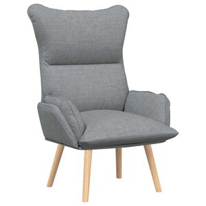 vidaXL Fauteuil Lichtgrijs 69 x 74 x 93 cm Stof en multiplex
