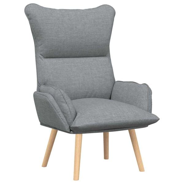 vidaXL Fauteuil Lichtgrijs 69 x 74 x 93 cm Stof