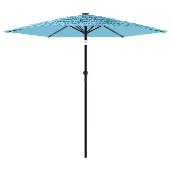 vidaXL Parasol met stalen paal 223x223x213 cm blauw