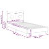 vidaXL Bedframe voor kinderen met hoofdbord Donkergrijs 90 x 190 cm