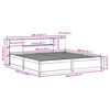 vidaXL Bedframe zonder matras massief grenenhout wit 200x200 cm