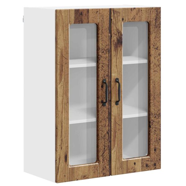 vidaXL Keukenkast met plank Oudhout 60 x 31 x 80 cm Bewerkt hout