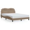 vidaXL Bedframe "Viana" met LED zonder matras cappuccino 140x190 cm