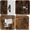 vidaXL Badkamermeubelset 5 pcs Gerookt eiken Geperst Hout en Metaal