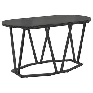 vidaXL Salontafel Zwart Eiken 80 x 40 x 40.5 cm Bewerkt hout en metaal