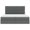 vidaXL Bed met LED-striplichten Donkergrijs 180 x 200 cm Stof