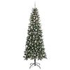 vidaXL Kunstkerstboom met 300 LED Groen 240 cm PVC en Plastic en Staal