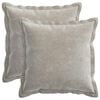 vidaXL Kussensloop 2 st HOUTEN Lichtgrijs 40 x 40 cm Chenille Stof