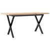 vidaXL Salontafel X-frame 90x40x45,5 cm grenenhout en staal