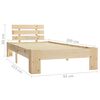 vidaXL Bedframe massief grenenhout 90x200 cm