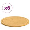 vidaXL Snijplanken 6 st &Oslash;40x1,5 cm bamboe
