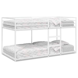 vidaXL Stapelbed zonder matras 90x190 cm staal wit