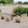 vidaXL Tuin Sofa Set met kussen 8 pcs Beige en Licht Grijs poly rattan