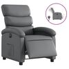 vidaXL Fauteuil verstelbaar elektrisch kunstleer grijs
