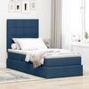 vidaXL Opbergbed met LED met matras Blauw 90 x 200 cm Polyester