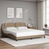 vidaXL Bedframe zonder matras "Zadar" kunstleer cappuccinokleurig 180x200 cm