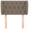 vidaXL Hoofdbord met randen 83x23x78/88 cm stof taupe