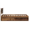 vidaXL Bedframe met hoofdeinde Oudhout 75 x 190 cm Bewerkt hout