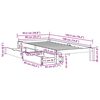 vidaXL Bedframe met lades massief grenenhout wit 90x190 cm