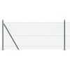 vidaXL gaashek met betonnen voetstuk 0,8 x 25 m PVC-Coated Staal Groen