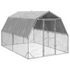 vidaXL Kippenren met dak 2,5x4x2,25 m gegalvaniseerd staal