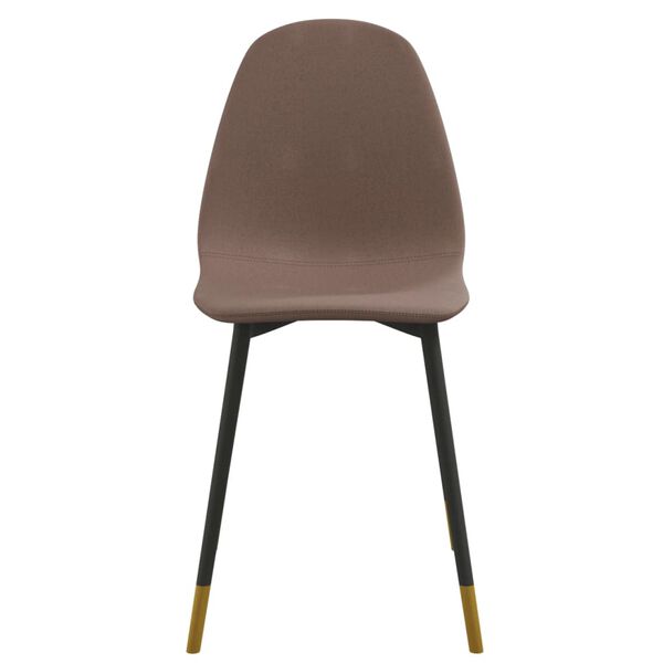 vidaXL Eetkamerstoelen draaibaar 2 st stof taupe