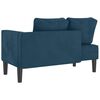 vidaXL Chaise longue met kussens fluweel blauw
