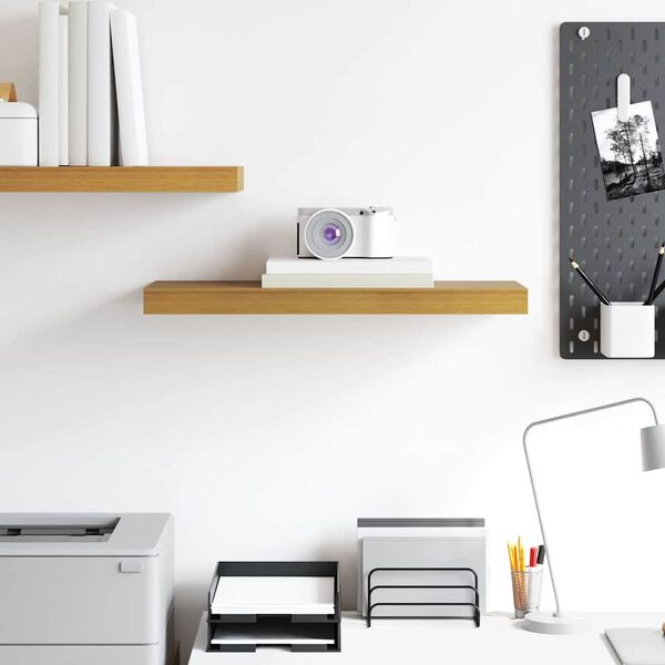vidaXL Wandplank Wandgemonteerd Beige 50 x 23 x 4 cm Bewerkt hout
