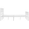 vidaXL Bedframe met hoofd- en voeteneinde metaal wit 160x200 cm