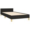 vidaXL Bedframe zonder matras 90x200 cm stof zwart