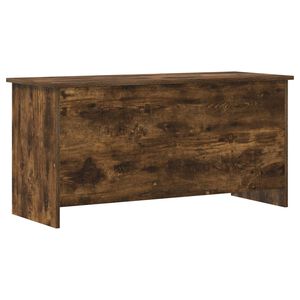 vidaXL Opbergkist Gerookt eiken 100 x 40 x 50 cm Bewerkt hout