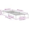 vidaXL Bedframe Wit 80 x 210 cm Massief grenenhout