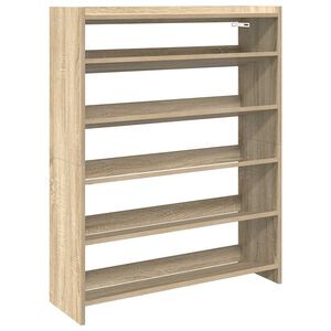 vidaXL Schoenenrek 80x25x100 cm bewerkt hout sonoma eikenkleurig