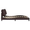 vidaXL Bedframe zonder matras "Hvar" stof donkerbruin 180x200 cm
