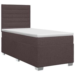vidaXL Boxspringbed met matras Donkerbruin 80 x 200 cm Stof