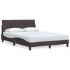 vidaXL Bedframe zonder matras "Hanko" stof donkerbruin 140x200 cm