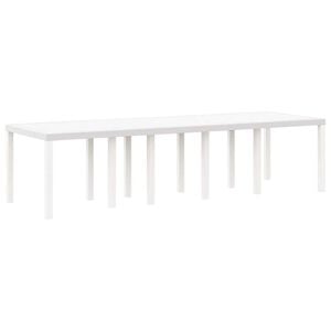 vidaXL Tuinstafel Wit 300 x 100 x 73 cm poly rattan