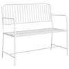 vidaXL Tuinbank Effen Wit 103,5 x 51,5 x 90 cm Staal