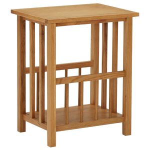 vidaXL Bijzettafel 45x35x55 cm massief eikenhout