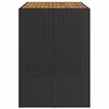 vidaXL Tuinbartafel acaciahouten blad 145x80x110 cm poly rattan zwart