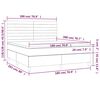 vidaXL Boxspring met matras en LED fluweel donkerblauw 180x200 cm