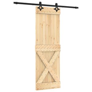 vidaXL Schuifdeur 70 x 210 cm Massief Grenenhout (Niet-Behandeld)