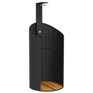 vidaXL Buitendouche 100x100x241,5 cm poly rattan en acaciahout zwart