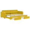 vidaXL Slaapbank met onderschuifbed en lades 80x200 cm fluweel geel