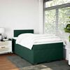 vidaXL Boxspring met matras fluweel donkergroen 120x190 cm