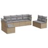 vidaXL 8-delige Loungeset met kussens poly rattan beige