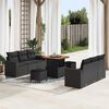 vidaXL Tuin Sofa Set 9 pcs Zwart poly rattan
