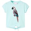Kindershirt 116 lichtzeeblauw