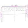 vidaXL Hoofdbord 180 cm metaal wit