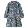 vidaXL Kinderjurk met lange mouwen 116 donkerblauw